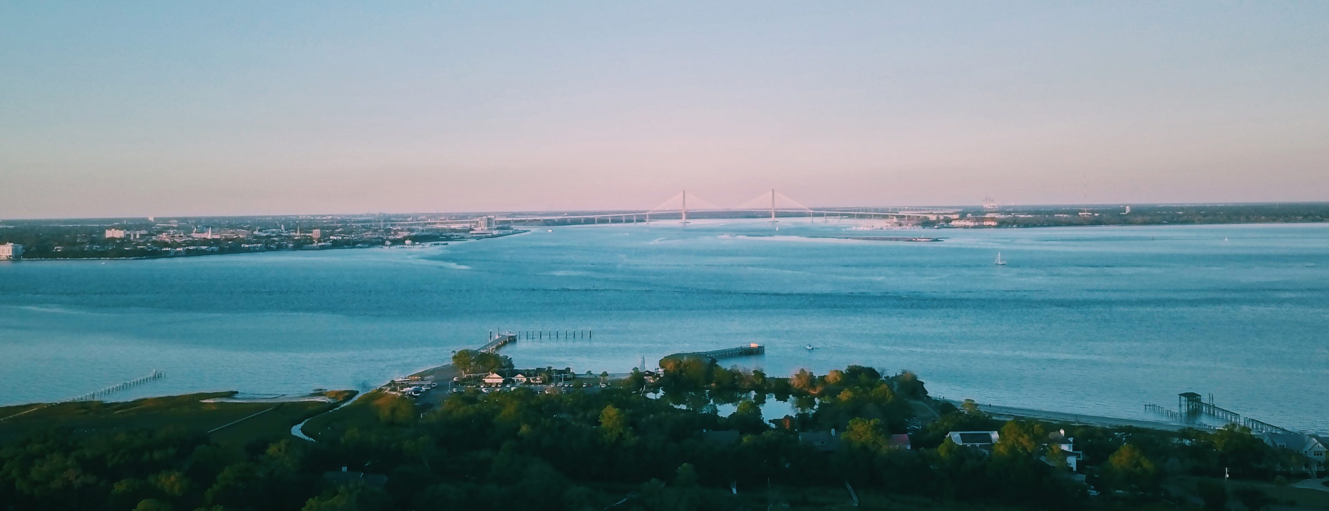 Rhode Island aerial view of water